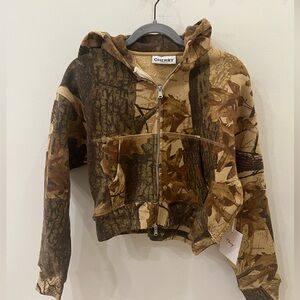 CHERRY LA | Camo Hoodie Sweatshirt | NWT | Small